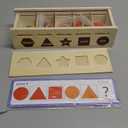 LovesTown Wooden Shape Sorting Box Montessori Learning Toy for Toddlers Early Educational Sorting and Matching Game