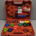 18 Pack Universal Radiator Pressure Leak Tester Kit, Automotive coolant Pressure Tester kit for Motorcycle Car Truck (Red)