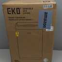 EKO Mirage-T 50 Liter / 13.2 Gallon Touchless Rectangular Motion Sensor Trash Can, Brushed Stainless Steel Finish