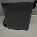 TIPGO Slim Bathroom Trash Can with Lid Soft Close, 6 Liter / 1.6 Gallon Stainless Steel Garbage Can with Removable Inner Bucket, Step Pedal, Small Trash Cans for Bedroom, Office, Kitchen (Grey)