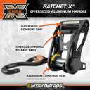 SMARTSTRAPS 14 CamoX Ratchet Straps, 4 Pack  3,000lbs Break Strength, 1,000lbs Safe Work Load  Premium Duty Tie Downs for Heavier Loads, Orange Camo Webbing