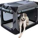 Pettycare 26 Inch Collapsible Foldable Soft Dog Kennel with Chew Proof Mesh Windows, Indoor & Outdoor Travel Dog Crate
