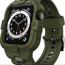 GELISHI Bands Compatible for Apple Watch Band 41mm 40mm 38mm, Men Sport Rugged Band with Protective Case for Watch Series 9 8 7/Series 6 SE 5 4 3