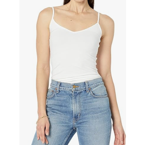 Amazon Essentials Women's Slim-Fit Knit V-Neck Layering Cami, Small