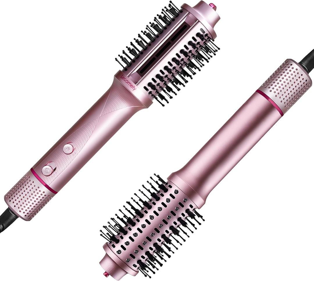 3 in 1 Travel Hair Dryer Brush, Lightweight Blow Dryer Brush in One for Faster Dry & Style, Blowout Hot Air Brush, One Step Straightener Volumizer with Millions Negative Ions for Smooth