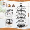 K Cup Holders,K Cup Holder, K Cups Holder,K Cup Carousel, Coffee Pods Holder Storage Organizer Stand,No Assembly Required,Black (40 Pods Capacity Easy Assembly Glossy Black)