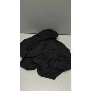 Polyester Sofa Seat Covers, Washable Breathable Slipcover for Sofa Cushion and Backrest, Elastic Furniture Protector for Homes with Kids and Pets (Four Seater) (Black)