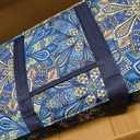 American Mahjong Tile Set with Blue Printed Carrying Bag, 166 Premium Tiles, 4 All-in-One Color Racks/Pushers, Mah Jongg Sets, Mahjong Game Set for Travel, Christmas, Birthday Gifts, 4 inches x 9 inches x 21 inches