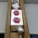 4-Light LED Track Lighting Kit Brushed Steel Finished Clear Red Acrylic Shades A85L-BS-CRD (Brushed Steel/Clear Red)