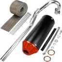28mm Exhaust Muffler with Heat Wrap Compatible with 50cc 70cc 90cc 110cc 125cc CRF50 CRF70 XR50 SSR110 SSR125 Taotao DB10 DB14 Baja Xpro Apollo Rocketa TTR SDG Coolster Pit Dirt Bike Parts