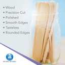 Dynarex 4312 Tongue Depressor Wood, Senior 6", Non-Sterile, Pack of 500