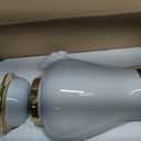 White Ginger Jar with Gold Trim, Ginger Jar Vase Decor for Centerpiece, Table Decorations, Living Room, Shelf, 15inches