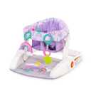 Bright Starts Learn-to-Sit Baby Floor Seat, 2-Positions Grow with Infant, Portable Baby Chair, Includes Sensory Toys, Unisex, 4-12 Months, Purple Paradise