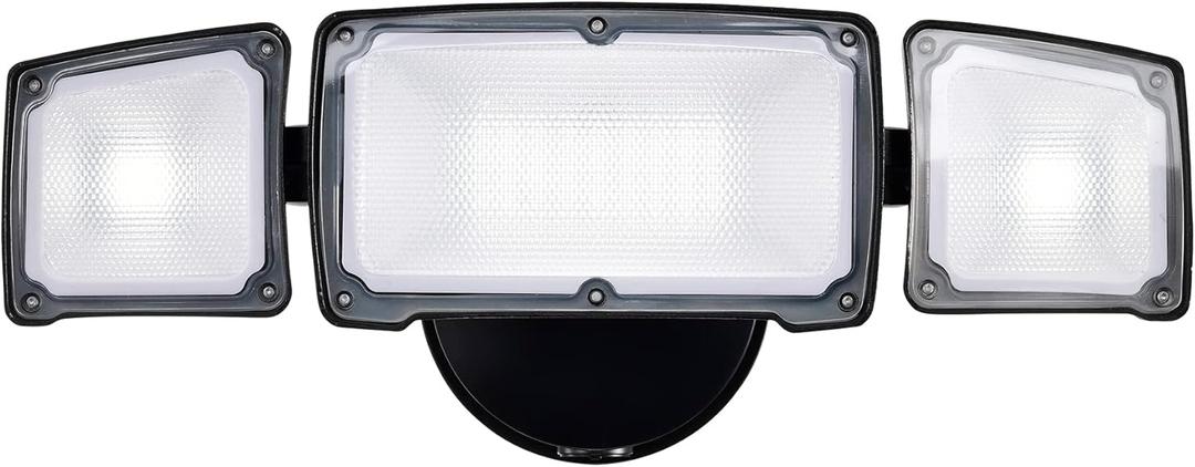 2 pack 40W Flood Lights Outdoor, 3800LM LED Security Light Fixture, Exterior LED Flood Lights with 3 Adjustable Heads, 5000K, ETL Water Resistant for Garage, Yard, Porch, Wall/Eave Mount