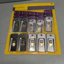 Bates- Metal Razor Blade Scraper Tool, 10 Pack, 100 Extra Blades, Stainless Steel Heavy-Duty Cleaning Razor Scraper Tool (Silver)