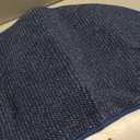 BEQHAUSE Dirt Trapper Door Mat 17" x 30" Half Circle Non Slip Washable Doormats Entrance Rugs Absorbent Welcome Low Profile Floor Mats for Front Back Door and Entryway, Blue