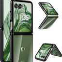 Case for Motorola Razr Plus 2024/2025 - Crystal Clear Hard Back + Soft TPU Bumper Shockproof Cover Phone Case for Moto Razr+ 2024/2025 - Black Transparent