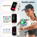 Fitness Tracker,Smart Watch with 24/7 Heart Rate Blood Oxygen Sleep Monitor,1.47" HD Touchsreen with Step & Calorie Counter 100+ Sport Modes Health Activity Trackers for Men and Women (White)