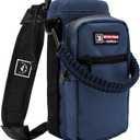 NATURE PIONEOR Water Bottle Holder with Adjustable Strap -Insulated Water Bottle Sling Carrier with Paracord Handle & 2 Pockets, Outdoor Sports, Hiking, Camping, Gym