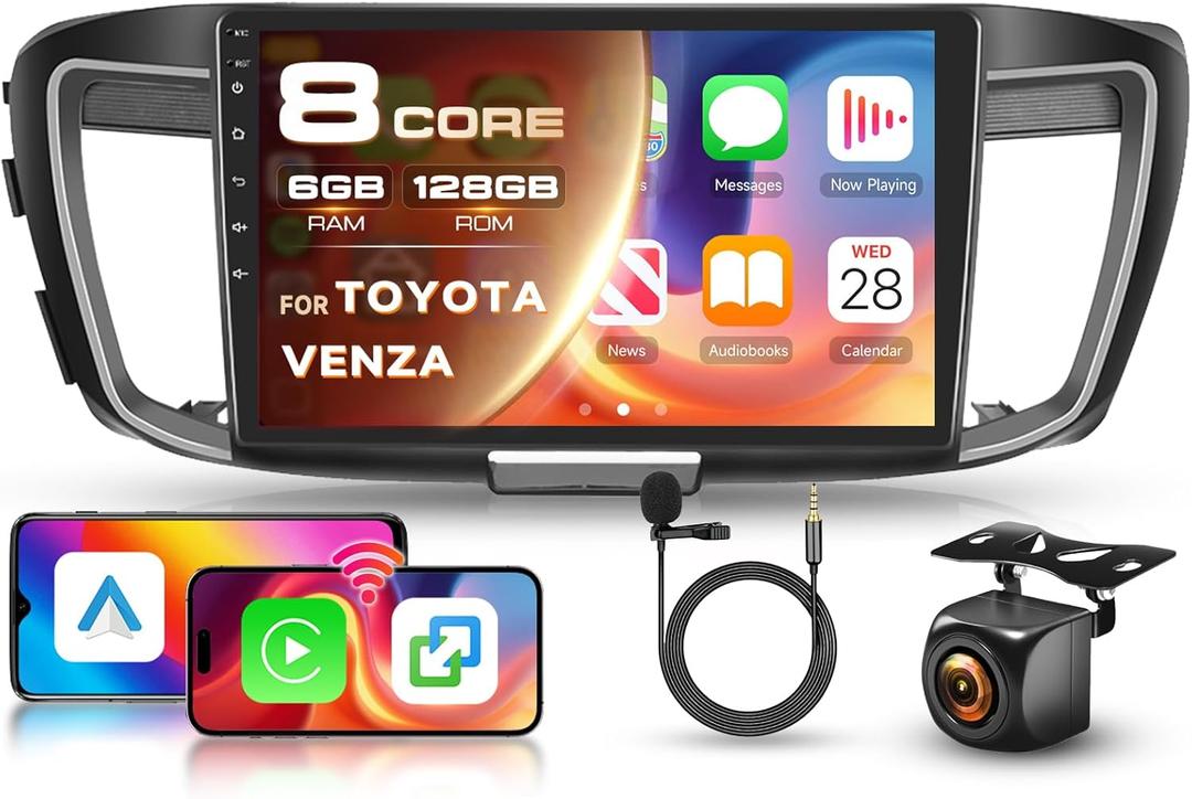 8 Core 6G 128G for Honda Accord 2013 2014 2015 Radio Android 9 Inch Touchscreen Wireless Carplay Android Auto, Driauto Car Stereo for Honda Upgrade Bluetooth DSP GPS Navigation WiFi FM/RDS Backup Cam