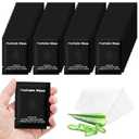 twoworld Flushable Wipes Travel Size Individually Wrapped for Women and Men,Unscented Wet Wipes Travel Size for Adult,Women,Men,Girl and Homeless (Black,Pack of 50)