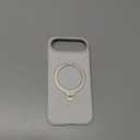 TORRAS Q3 Silicone 360 Spin for iPhone Air Case with Stand, Fit for MagSafe, Magnetic Ring Kickstand with Camera Control, Liquid Silicone Rubber Soft Phone Case for iPhone 17 Air 6.5'', Light Ivory