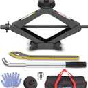 Car Jack for Tesla, 2.5 Ton Car Scissor Jack Kit for Tesla Model Y Model 3/S/X, Tire Changing Kit with 2 Tesla Specific Jack Pads (Black)