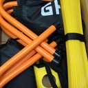 GHB Agility Ladder,Football Training Equipment Set,4 Agility Hurdles, 20 feet12 Rungs Speed Ladder,12 Disc Cones,Resistance Parachute, Jump Rope, 5 Resistance Bands (Yellow)