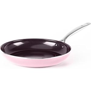 Blue Diamond Cookware Diamond Infused Ceramic Nonstick 10" Frying Pan Skillet, PFAS-Free, Dishwasher Safe, Oven Safe, Pink