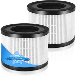2 Pack AP-S0610L Replacement Filter Compatible with MOOKA AP-S0610L Air Purifier,3-in-1 H13 True HEPA High-Efficiency Activated Carbon Filter