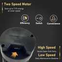 2.5HP Two Speed Inground Pool Pump 230V 8100 GPH 72ft 2 inch | 230V Dual-Speed Pool Motor, 8100 GPH Flow Rate, 72ft Hmax, 2 inch Port with 1.5 inch and 2 inch Fittings Centrifugal Pumps