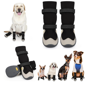 Dog Shoes for Large Small Medium Dogs, Dog Snow Boots Winter, Dog Booties and Paw Protectors to Prevent Licking, Anti-Slip Dog Shoes with Reflective for Hot Pavement, Hardwood Floors, Hiking (Size 6)