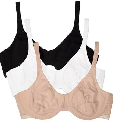 Fruit of the Loom Women's Unlined Underwire Bra-Cotton & Spandex Blend for Natural Shape and Flexibility 40DD