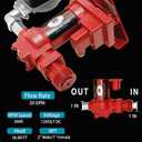 20GPM 12V DC Fuel Transfer Pump Gasoline Pump with Nozzle Kit for Gas Diesel Kerosene Red with Flow Meter
