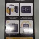 1500W Small Space Heater for Indoor Use, PTC Ceramic Space Heater with Thermostat, 3 Modes, Safety Quiet Heating, Multiple Protection, Portable Heater for Office Room Desk Use (BLACK)