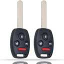 Key Fob Keyless Entry Fits for Honda Civic 2006 2007 2008 2009 2010 2011 2012 2013 Remote Control Head Key Replacement 35111-SVA-306 N5F-S0084A 46 Chip 4 Button (Set of 2)
