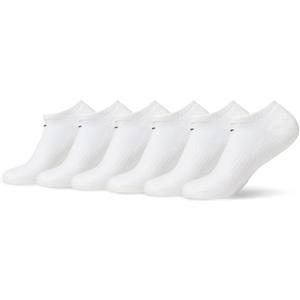 Nike Unisex Adult Everyday Cushioned Training Ankle Socks (6-Pack) (Small, White/Black)