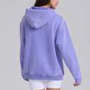 FAIABLE Mens Hoodies Oversized Unisex Acid Wash Hoodie Heavyweight Fleece Vintage Cotton Sweatshirt Men Women Streetwear (Purple, M)