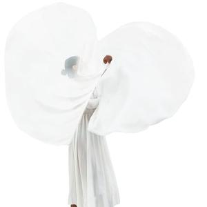 Wuchieal 55" Pack of 2 pcs Worship flags,Worship Flags for Dance Church,banderas de danza cristiana,Dance Flags with Flex Rods White