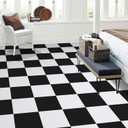 Alow Peel and Stick Floor Tile, 30pcs Self-Adhesive Peel and Stick Flooring, Black and White Vinyl Flooring Waterproof Suit for Kitchen,Toilet RV and More12inX12in