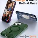 Magnetic Compatible with iPhone 14 Case/iPhone 13 Case,[Built-in Invisible Kickstand][Compatible with MagSafe][Military Grade Shockproof] Slim Translucent Matte Phone Case for iPhone 14/13 6.1"