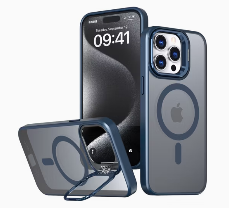 TORRAS Ostand Q3 Air for iPhone Max Case with 360 Magnetic Stand, Fit for MagSafe, Midnight Blue