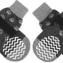 EXPAWLORER Anti Slip Dog Socks to Prevent Licking Paws, Dog Shoes for Hot Pavement, Dog Booties for Small Medium Large Senior Dogs, Traction Control Boots & Paw Protectors for Hardwood Floors (Small (4 Count), Charcoal Ash)