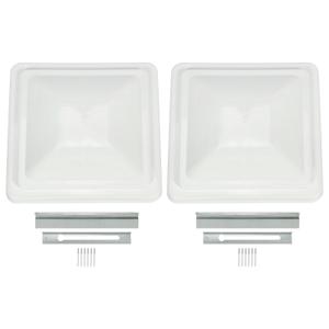 2 Pack White 15.5" Replacement Roof Vent Cover Camper RV Trailer Vent- RV Range Hood Vent-RV Range Hood Cover- RV Vent Covers for Roof