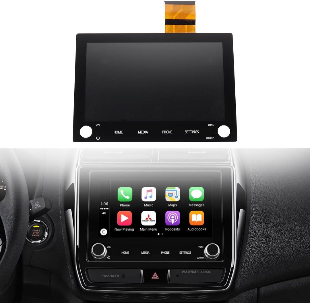 Dasbecan 8" Touch Digitizer LCD Screen with 2 knobs Compatible with 19-21 Mitsubishi Outlander Sport Mitsubishi ASX Replaces 8740A040 8740A130 8740A076 Glass