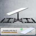 Gen 3 Starlink Roof Mount, Starlink Roof Ridge Mount for Starlink Standard 4/4X/Gen 3, Adjustable Angle Starlink Mounting Kit, No Drilling Required