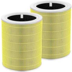 Core 600S Pet Care Replacement Filter for LEVOIT Core 600S & Core 600S-P Air Purifier, 3-in-1 H13 True HEPA, High-Efficiency Activated Carbon Filter, Compared to Part #Core 600S-RF-PA, 2 Pack, Yellow