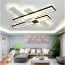 Large Geometric LED Flush Mount Ceiling Light
Modern Dimmable Ceiling Fixture with Remote Controller, Ideal for Living Room