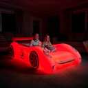 Air Candy Sleep Racer Inflatable Toddler Car Bed | Portable Kid Air Mattress with LED Night Light for Travel & Sleepovers | Red Blow Up Car Bed for Boys & Girls Ages 2-6
, 80"L x 48"W x 28"Th