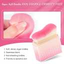 Sunscreen Applicator-Sunblock Brush for Face and Body, Sun Lotion/Cream Self Tanner,Bronzer Self Tan Applicator, Kabuki Brush For Application with Retractable Lid Travel Size (Pink-Red)